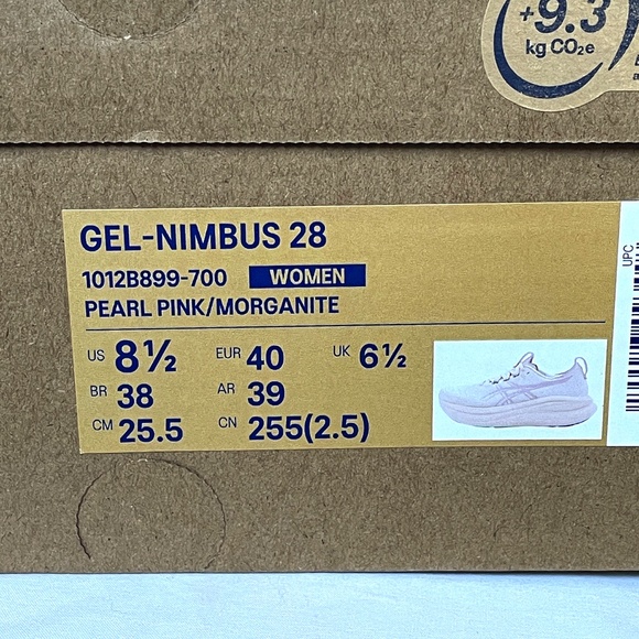 Asics Gel Nimbus 28 Women’s Size 8.5 Pearl Pink - Picture 3 of 10